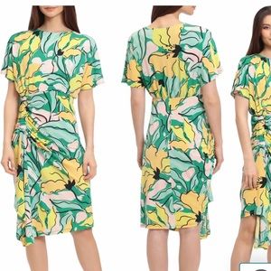 MAGGY LONDON Floral Print Jersey Dress Petite $138 (NWT)
